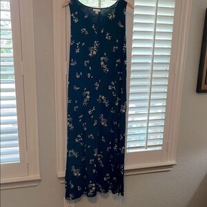 J. Jill Blue Maxi Slip Dress Casual